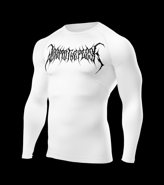 Cerberus | White Long Sleeve Compression